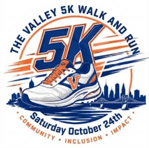 The Valley 5K Walk and Run 2026 logo