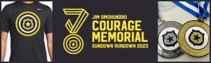 Jim Omohundro Courage Memorial Sundown Rundown 5k Run & 1 mile walk 2026 logo