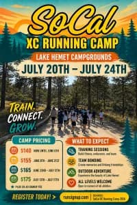 SoCal XC Running Camp 2026 logo