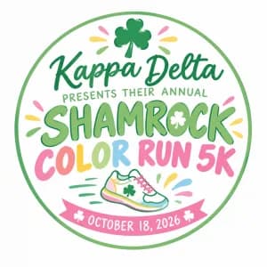Kappa Delta Shamrock Color Run 5k 2026 logo