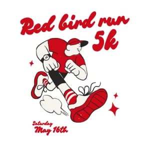 Red Bird Run 5k 2026 logo