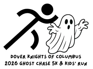 Dover Knights of Columbus Ghost Chase 5K and Kids' Run 2026 logo