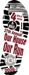 27th Annual Our House, Our Run 2026 logo