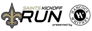 SAINTS KICKOFF RUN Presented by Hancock Whitney 2026 logo