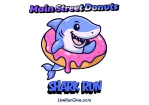 8:30 am Main Street Donuts Shark Run 5K 2026 logo