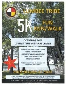 Lumbee Tribe of NC Fall Festival 5k and Fun Run 2026 logo