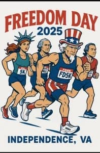 Independence Freedom Day 5k/ Down Hill Mile 2026 logo