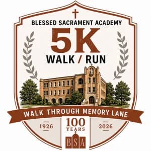 Blessed Sacrament Academy 5K 2026 logo