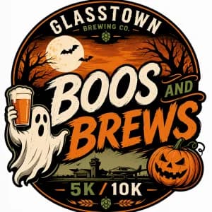 Glasstown Boos and Brews 10k/5k/Beer Mile 2026 logo