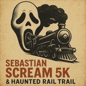 Sebastian Scream 5K & Haunted Rail Trail 2026 logo