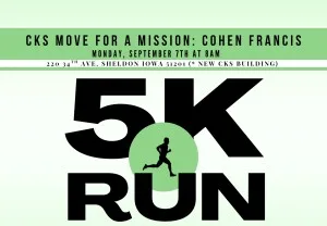 CKS Move for a Mission: Cohen Francis 5k & 1 Mile Fun Run/Walk 2026 logo