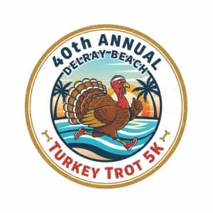 40th Annual Delray Beach Turkey Trot 5K 2026 logo