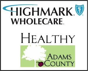 The 2026 Highmark Wholecare Memorial Day Free 5K, presented by Healthy Adams County logo