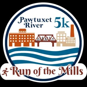 Pawtuxet River 5k: Run of the Mills 2026 logo