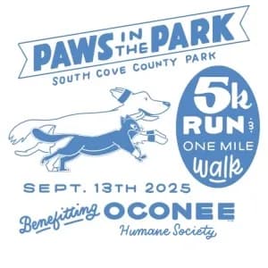 OHS Paws in the Park 5k run & 1 mile walk 2026 logo