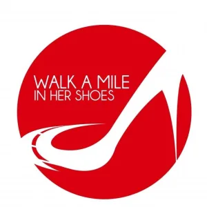 Walk A Mile In Her Shoes" Marshalltown 2026 logo
