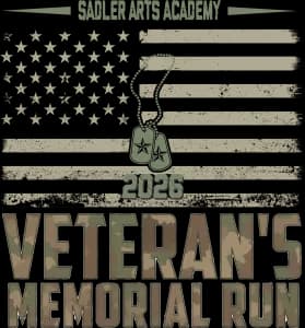 Sadler Arts Academy Veterans Memorial 5k 2026 logo