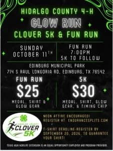 Hidalgo County 4K Glow Run Clover 5K & Fun Run 2026 logo