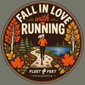 Fleet Feet Poughkeepsie's "Fall in Love with Running" Challenge 2026 logo