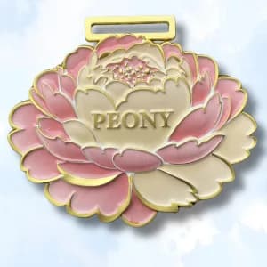 Peony Virtual Race | 1M 5K 10K Half Marathon & Marathon | Language of Flowers Collection 2026 logo