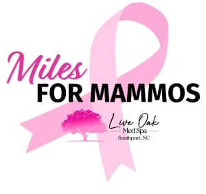 2nd Annual Miles for Mammos 5K & 1-Mile Run/Walk presented by Live Oak Med Spa 2026 logo
