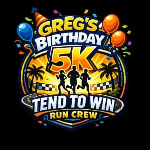 Greg’s birthday 5k 2026 logo