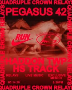 Quadruple Crown Relays Presented by South Jersey RunningCo. and Nike 2026 logo