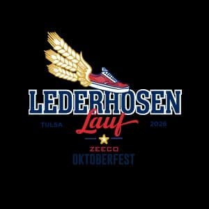 Lederhosen Lauf at Zeeco Oktoberfest Tulsa 2026 logo