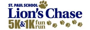 St. Paul School of Princeton Lion's Chase 5K & 1K fun run 2026 logo