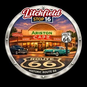 Solidarity Sidekick Down Route 66 – Stop 16 – Litchfield 6.6K 2026 logo