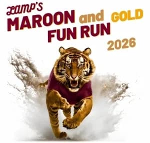 LAMP's Maroon and Gold Fun Run 2026 logo