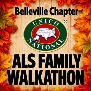 UNICO's FALL WALKATHON 4 Families with ALS (Lou Gehrig’s Disease) 2026 logo