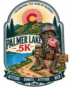 The Palmer Lake .5K (Yes "Point" 5) 2026 logo