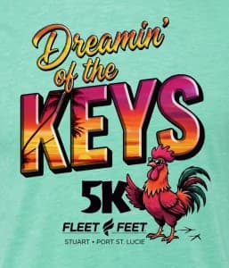 Fleet Feet Port St Lucie 7th Annual Dreamin' of the Keys 5K 2026 logo
