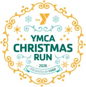 The YMCA Christmas Run presented by FORD 2026 logo