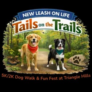 Tails on the Trails at Triangle Hills 5K and 2K Dog Run/Walk and Fun Fest 2026 logo