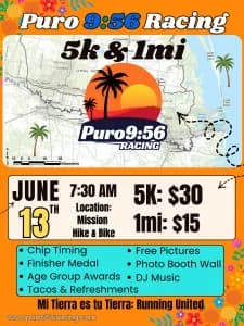 Puro 9:56 Racing 5k & 1mile Run/Walk 2026 logo