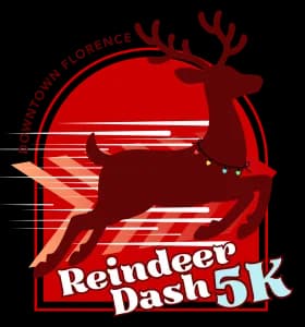 Downtown Florence Reindeer Dash 5K 2026 logo
