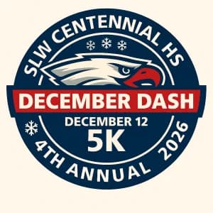 Centennial Athletics December Dash 2026 logo