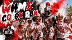 Windy Hill Middle School Color Run 2026 logo