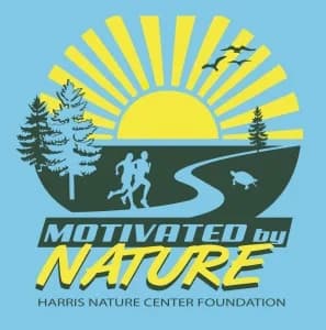 Global Running Day 2.25-mile Trail Run/Walk - Motivated by Nature for Harris Nature Center 2026 logo