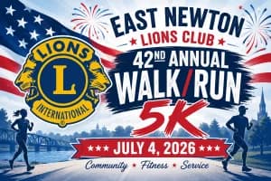 East Newton Lion's Club 5k Run/Walk 2026 logo