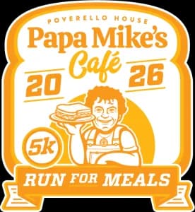 Poverello House Papa Mikes Cafe Run for Meals 2026 logo
