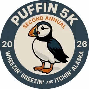 Puffin' 5k 2026 logo