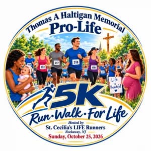 St Cecilia's LIFE Runners' THOMAS A HALTIGAN MEMORIAL PRO-LIFE 5K 2026 logo