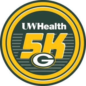 Green Bay Packers 5K Run/Walk presented by UW Health. 2026 logo