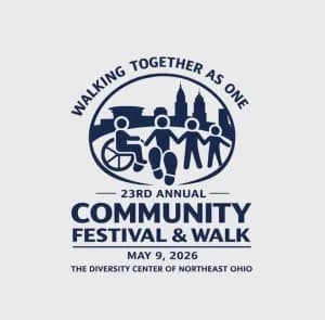 The Diversity Center of Northeast Ohio's Community Festival and Walk 2026 logo