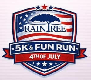 Raintree 4th July 5K and Fun Run 2026 logo