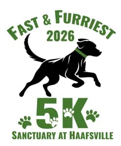 The Fast and Furriest 5k presented by the Sanctuary at Haafsville 2026 logo