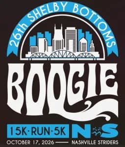 Shelby Bottoms Boogie 15K Run and 5K Run/Walk 2026 logo